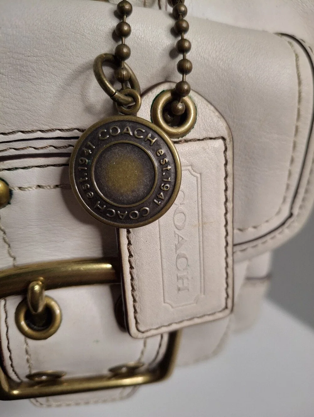 Coach Legacy Mandy Satchel 10330 White Leather Vintage 2006 65th Anniversary